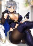  areola_slip areolae azur_lane black_gloves black_legwear blue_eyes boots breasts choker cleavage cross cross_necklace crotch_seam deal_with_it earrings elbow_gloves eyebrows_visible_through_hair finger_to_mouth gijang gloves hair_between_eyes half_gloves jacket_on_shoulders jewelry large_breasts looking_at_viewer midriff miniskirt mole mole_on_breast navel necklace panties pantyhose parted_lips short_hair silver_hair sitting skirt solo sparkle suspenders thigh_boots thighband_pantyhose thighhighs underwear vest washington_(azur_lane) white_panties 