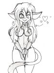  &lt;3 2008 cute_fangs feline female mammal monochrome purity smile solo traditional_media_(artwork) 