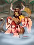  animal_humanoid bath bathhouse big_breasts blonde_hair blue_eyes boob_hat bovine breast_grab breast_size_difference breasts brown_hair canine casimira_(orannis0) cattle cow_humanoid dog dog_humanoid eyewear female fish glasses green_eyes grope group hair hand_on_breast hanging_breasts horn humanoid judame_(jadex) mammal marine molasses_heufenhorne_(teixasrox) navel nipple_piercing nipples partially_submerged piercing red_hair rodent shark shark_humanoid squirrel squirrel_humanoid syl_(pockets) thehumancopier water 