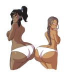  2girls ass avatar_(series) huge_ass katara korra multiple_girls simple_background the_legend_of_korra 
