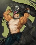  abs arsalan bdsm clothed clothing feline goo_(disambiguation) lion male mammal marvel muscular muscular_male nipples pecs piard909 symbiote tokyo_afterschool_summoners tongue tongue_out topless venom_(spider-man) 