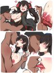  2girls absurdres breast_licking breast_sucking breasts cape forced girls_frontline highres kiss large_breasts licking long_hair multiple_girls multiple_views nipples qbz-95_(girls_frontline) qbz-97_(girls_frontline) tagme tongue yugion 