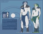  alien amphibian blue_skin clothed clothing costume female green_skin long_tail male petresko seyloid spots spotted_skin webbed_feet webbed_hands 