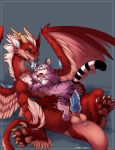  amyth_(character) anthro anthro_on_feral bestiality conditional_dnp dragon female female_on_feral feral kayla-na knot larger_feral larger_male male sex size_difference smaller_anthro smaller_male 