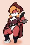  2018 anthro breasts clothed clothing digital_media_(artwork) female fish hair halloween hat hi_res holidays mammal marine moaina mr.under orange_hair piercing pirate shark short_stack simple_background smile solo teeth weapon wide_hips 