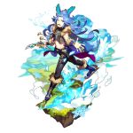  animal_ears artist_request blue_eyes blue_hair bunny_ears dagger dragalia_lost fang full_body grass ice ice_crystal ice_skates ice_skating looking_at_viewer male_focus non-web_source official_art one_eye_closed orsem skates skating snowflakes star tail trail transparent_background weapon 