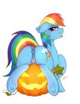  2018 absurd_res anatomically_correct anatomically_correct_pussy animal_genitalia animal_pussy anus butt clitoris cutie_mark digital_media_(artwork) dock equine equine_pussy eyelashes female feral food friendship_is_magic fruit hi_res hooves looking_at_viewer mammal my_little_pony pumpkin pussy pussy_juice rainbow_dash_(mlp) ratofdrawn simple_background solo tongue tongue_out underhoof white_background 