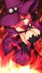  1girl blazblue breasts cleavage hat konoe_a_mercury large_breasts long_hair pink_hair tagme witch_hat 