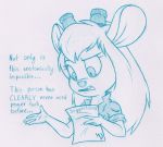  2018 5_fingers anthro chip_&#039;n_dale_rescue_rangers clothed clothing dfectivedvice disney english_text female gadget_hackwrench hair mammal mouse rodent solo text traditional_media_(artwork) 