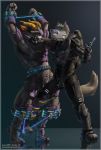  2018 anthro armor canine clothing cum dragon eglan forced future gear halo_(series) hnz kaliburthewolf male male/male mammal rape science_fiction soldier suit video_games wolf 