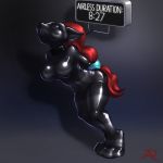  airless asphyxiation bdsm bodysuit bondage bound breath_play clothing encasement female nintendo pok&eacute;mon pok&eacute;mon_(species) radasus rubber rubbersuit skinsuit solo suit tight_clothing video_games zoroark 