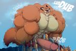  anthro biceps big_penis breath building canine city cityscape clear_sky disney erection fox growth huge_penis hyper hyper_muscles hyper_penis looking_pleasured macro male mammal motion_lines muscle_growth muscular nick_wilde open_mouth outside pecs penis skyscraper teeth text throbbing tongue tongue_out toonpower torogao zootopia 