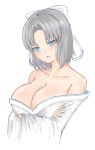  1girl bare_shoulders blue_eyes breasts cleavage japanese_clothes large_breasts senran_kagura tagme yumi_(senran_kagura) 
