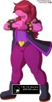  2018 absurd_res alpha_channel ambiguous_gender anthro bracelet clothing deltarune digital_media_(artwork) dragon girly hair_over_eyes hi_res impaledwolf jacket jewelry scalie solo spiked_bracelet spikes susie_(deltarune) teeth text thick_thighs video_games 