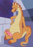  animal_genitalia animal_penis anthro chip_&#039;n_dale_rescue_rangers cum disney dragon dtz_(cdrr) erection evillabrat inside looking_at_viewer male nude penis presenting presenting_penis scalie sitting solo 