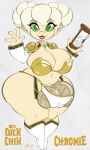 balls big_breasts blizzard_entertainment breasts brendancorris chromie clothing gnome green_eyes hair hourglass huge_breasts humanoid intersex not_furry penis smile solo vein veiny_penis video_games warcraft wide_hips 