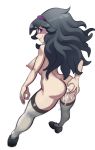  aftersex ass black_hair breasts creatures_(company) cum game_freak hex_maniac_(pokemon) long_hair nintendo nipples nude pokemon polyle shoes thighhighs 