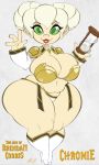  big_breasts blizzard_entertainment breasts brendancorris chromie clothing female gnome green_eyes hair hourglass huge_breasts humanoid not_furry smile solo video_games warcraft wide_hips 