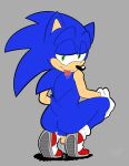 absurd_res anthro balls bodily_fluids crouching dripping eulipotyphlan genital_fluids genitals hedgehog hi_res male mammal penis precum precum_drip sega shadydaone solo solo_focus sonic_the_hedgehog sonic_the_hedgehog_(series) teasing tongue tongue_out