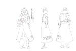  capelet character_sheet double-breasted facial_hair formal from_behind full_body gauntlets gloves highres leopold_(senjuushi) lineart long_coat majiro_(mazurka) male_focus military military_uniform monochrome multiple_views mustache official_art popped_collar senjuushi:_the_thousand_noble_musketeers short_hair single_gauntlet standing translation_request transparent_background turnaround uniform 