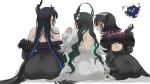  3girls aradia_ravencroft ass ass_focus asymmetrical_horns back black_hair blue_hair colored_inner_hair commentary_request demon_horns facing_away from_behind highres hololive hololive_english horns huge_ass jailbird_(nerissa_ravencroft) long_hair malpha_ravencroft multicolored_hair multiple_girls nerissa_ravencroft nerissa_ravencroft_(1st_costume) pink_hair set7 short_hair siblings simple_background sisters smile two-tone_hair uneven_horns virtual_youtuber 