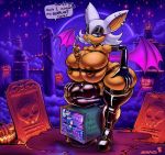  anthro bat big_breasts boots breasts butt clothing female footwear halloween holidays huge_breasts mammal nipples rouge_the_bat snao solo sonic_(series) wings 