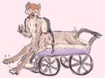 ambiguous_gender body_horror canid canid_taur canine canine_taur fox fox_taur gesture hi_res mammal mammal_taur mid_transformation mobility-aid paws slow_transformation solo solo_focus tail tail_motion tailwag taur tongue tongue_out transformation v_sign welcometaco wheelchair