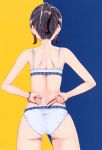  arms_behind_back ass back bare_shoulders bead_bracelet beads bikini black_hair bracelet brown_hair clenched_hand cowboy_shot fingernails from_behind harukana_receive higa_kanata highres jewelry legs_apart long_fingernails nail_polish nyoijizai official_art red_nails scan short_hair short_ponytail shoulder_blades sidelocks skindentation solo standing swimsuit v white_bikini 