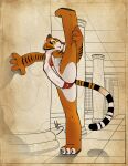 absurd_res anthro bikini breasts camel_toe claws clothed clothing dreamworks eyes_closed felid female flexible fur hi_res high5art inside kung_fu_panda mammal master_tigress one_leg_up orange_body orange_fur pantherine pillar raised_leg skimpy sling_bikini small_breasts solo splits spread_legs spreading standing stretching striped_body striped_fur stripes swimwear tiger toe_claws vertical_splits