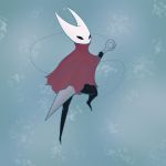  arthropod atendedordeboludos blue_background clothed clothing female hollow_knight hornet_(hollow_knight) insect melee_weapon simple_background sketch solo tagme weapon 