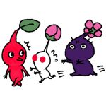 ^^^ black_eyes bud chasing colored_skin commentary_request flower flying_sweatdrops ghost-pepper leaf looking_at_another looking_back lowres no_humans no_mouth outstretched_arms pikmin_(creature) pikmin_(series) pink_flower pointy_nose purple_pikmin purple_skin red_eyes red_pikmin red_skin short_hair simple_background solid_circle_eyes very_short_hair white_background white_pikmin white_skin 