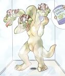  3_heads anthro blueballs conjoined human_to_anthro hydra male multi_head multifur nude scalie shower transformation 