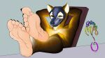 16:9 animated canid canine claws clothing countershaded_feet countershading crab-eating_fox crossed_feet feet foot_focus footwear fox hi_res high_heels humanoid_feet invalid_tag legs mammal mroleoso paws plantigrade short_playtime talons toes widescreen wrinkles