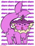 absurd_res belly_tuft blush blush_stickers character_name cheek_tuft chest_tuft churro_(jackrabbit) eeveelution english_text facial_tuft feral fluffy fluffy_tail frill_(anatomy) fur generation_1_pokemon hi_res jackrabbit_(artist) male nintendo paws pokemon pokemon_(species) purple_body purple_eyes purple_fur raised_tail solo spikes spikes_(anatomy) standing tail text tuft vaporeon