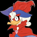 1:1 absurd_res anatid anseriform anthro avian bird cape clothing daisy_and_the_mysteries_of_paris daisy_duck disney duck female hair hat headgear headwear hi_res hirothedragon long_hair looking_at_viewer mask musketeer ponytail serious_face solo superhero the_rose_of_paris