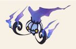  chandelure commentary_request fire fireblast no_humans pokemon pokemon_(creature) purple_fire simple_background white_background yellow_eyes 