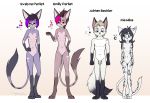  2018 5_fingers adrian_beckler anthro arctic_fox balls biped black_fur black_nose blue_eyes breasts canine cleft_of_venus digital_media_(artwork) digitigrade emilly_perilet evelyne_perilet eyewear feline female fox foxyverse fur glasses hair hi_res kia_mika_(mancoin) leopard long_hair looking_at_viewer male mammal mancoin multicolored_fur navel nipples nude open_mouth penis pussy sibling signature simple_background sister small_breasts smile snow_leopard spots standing toes white_fur 