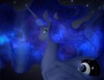 cosmic_hair equid equine ethereal_hair female feral friendship_is_magic guinefort hasbro heavenless hi_res horse looking_at_viewer mammal my_little_pony night pony princess_luna_(mlp) solo star