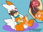 2024 anal claws eeveelution fingering generation_2_pokemon generation_3_pokemon genital_transformation hi_res hybrid_pokemon male male/male nintendo pokemon pokemon_(species) quilava synge syngie umbreon vaginal zangoose