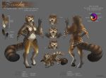  2018 5_fingers anthro avian beak bird brown_eyes brown_feathers digital_media_(artwork) feathers featureless_crotch female gosetsuki grey_background model_sheet nude owl purple_eyes red_eyes simple_background slightly_chubby standing 