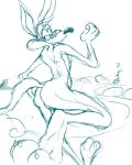  anthro avian bird butt canid canine canis coyote cuculiform duo feral looking_at_viewer looking_back looking_back_at_viewer looney_tunes male mammal new_world_ground_cuckoo nude road_runner_(looney_tunes) roadrunner running sketch solo_focus stevethedragon tail warner_brothers wile_e._coyote 