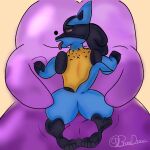  absurd_res anal anal_penetration anal_tugging anthro big_butt brunisdraws butt ditto_(pokemon) duo feet foot_on_balls generation_1_pokemon generation_4_pokemon hand_on_butt hi_res looking_back looking_down looking_pleasured lucario male nintendo penetration pokemon pokemon_(species) restrained slime soles toes tongue tongue_out 