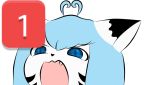  alpha_channel angry aqua_hair b00falo emote fur headshot mammal meme nicholas_c._corbin simple_background solo transparent_background white_fur youtuber 