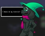  &lt;3 2018 anthro balls blush butt caprine clothing deltarune digital_media_(artwork) fur goat grin hair looking_at_viewer male mammal open_mouth ralsei simple_background sinjimi smile solo spread_butt spreading text video_games 