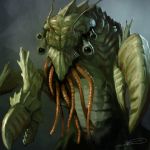  anthro arthropod carapace chuul claws crustacean dungeons eye_stalk green_body marine multi_eye 