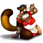  alcohol belly beverage birthday canine clothing forepawz gain hypnosis mammal mind_control overweight rippage slightly_chubby sloshed tanuki transformation weights wg xids 