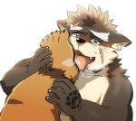  blush canine clothed clothing dog drooling feet foot_fetish foot_lick huff licking male mammal moritaka rossciaco saliva scar simple_background slightly_chubby solo_focus tokyo_afterschool_summoners tongue tongue_out topless white_background 