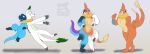  2_tails alternate_color bori buizel duo hypnosis merging mind_control multi_tail neopets nintendo pok&eacute;mon pok&eacute;mon_(species) posexe salandit simple_background transformation video_games watermark 