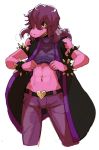  &lt;3 2018 abs athletic belt black_eyes bracelet breasts clothed clothing clothing_lift deltarune female fully_clothed galaxyspark grin hair hair_over_eye jeans jewelry midriff navel pants purple_hair reptile scalie sharp_teeth shirt shirt_lift simple_background small_breasts smile solo spiked_armlet spiked_bracelet spikes standing susie_(deltarune) teeth white_background yellow_sclera yellow_teeth 