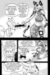  anthro breasts cheetah clothed clothing comic cookie_(furryfight_chronicles) daigaijin dialogue dildo duo english_text feline female fur furryfight_chronicles hair mammal nyarai_(furryfight_chronicles) rodent sex_toy squirrel text 